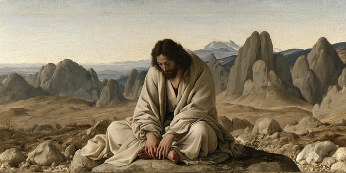 Jésus dans le désert — Le Recueillement sur le plateau nu