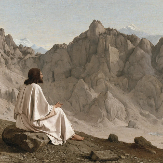 Jésus dans le désert — La Contemplation du mur de pierre