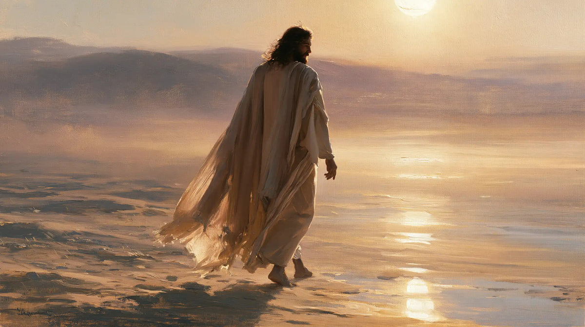 Jésus dans le désert — Le Manteau emporté vers l’horizon