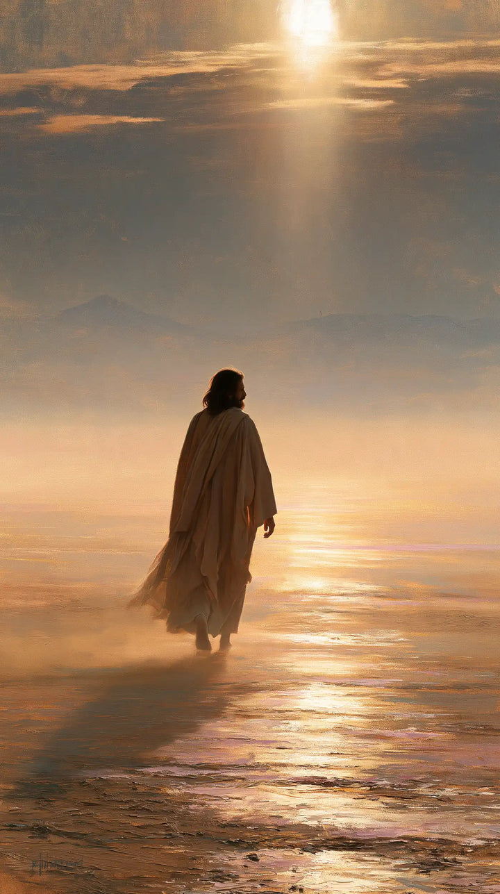 Jésus dans le désert — La Marche sous la colonne du soleil