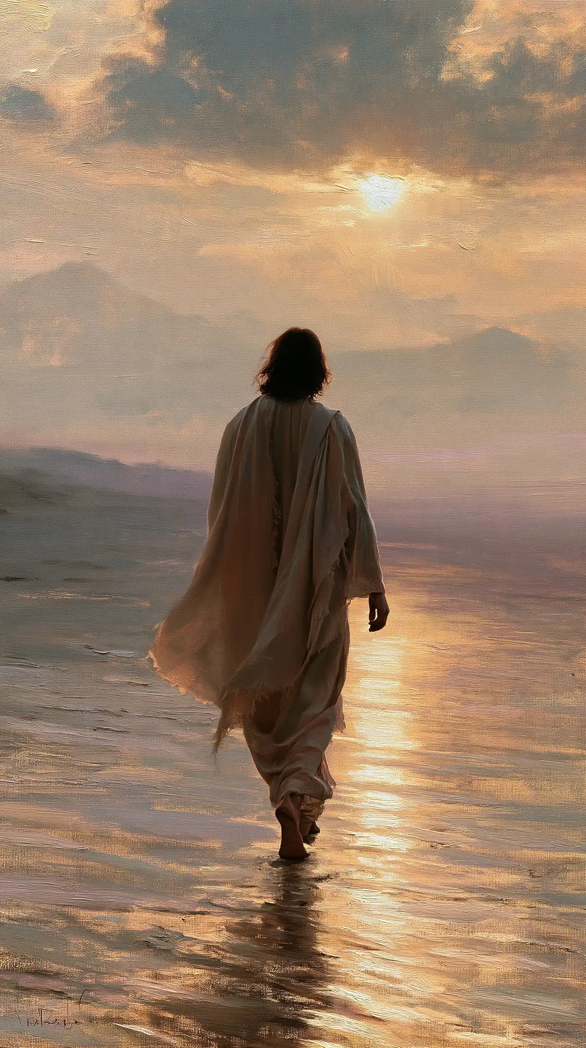 Jésus dans le désert — Le Voyageur sous la percée des nuages