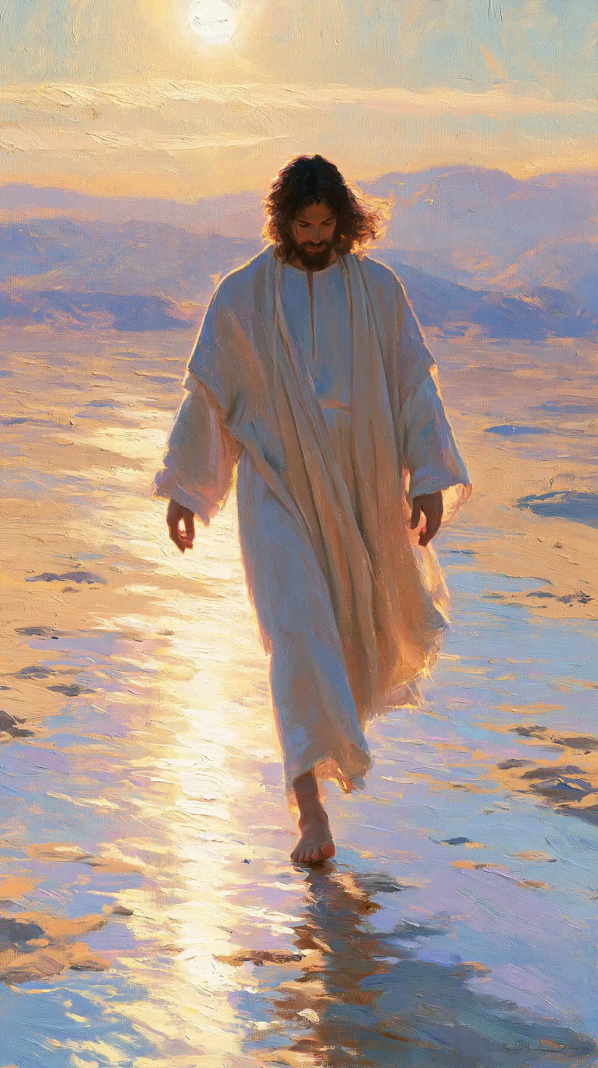 Jésus dans le désert — La Robe blanche vient avec le jour