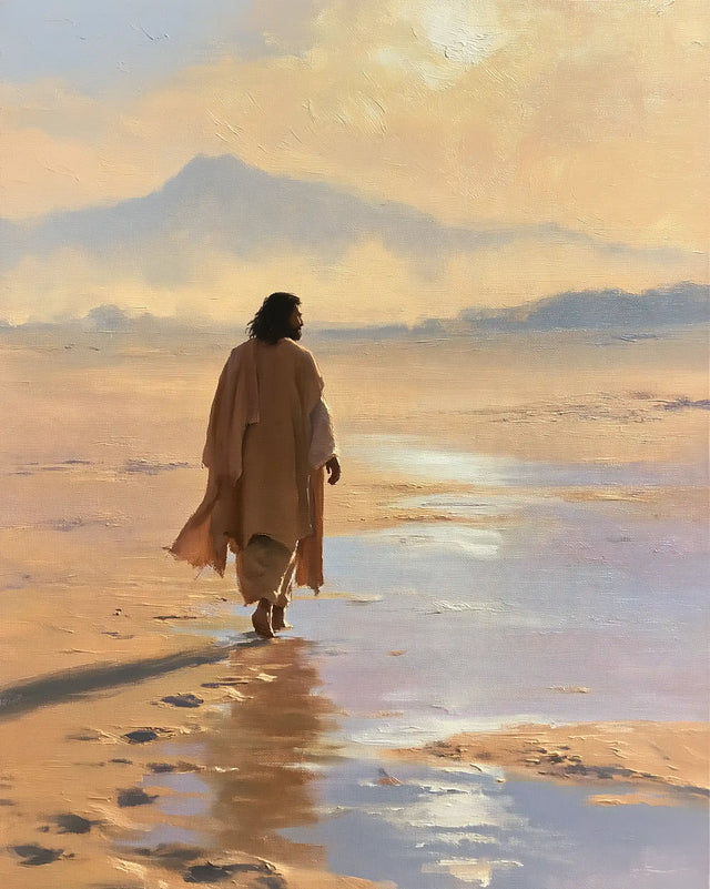 Jésus dans le désert — Les Traces au bord du miroir pâle