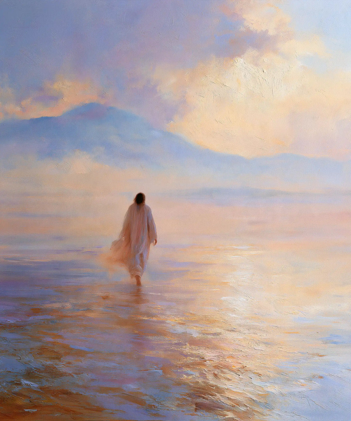 Jésus dans le désert — Le Pas lointain dans les couleurs du silence
