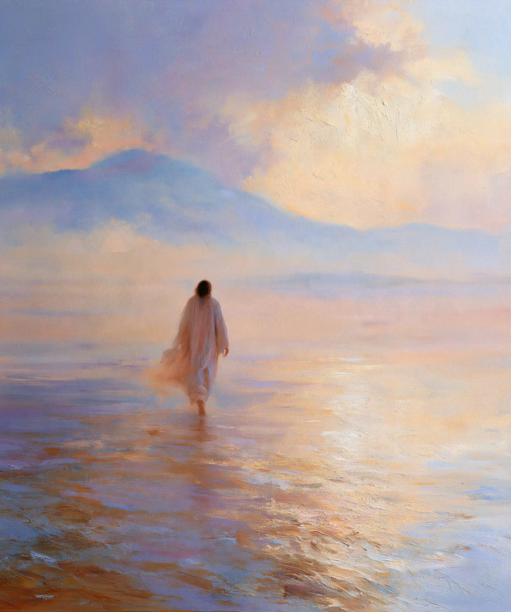 Jésus dans le désert — Le Pas lointain dans les couleurs du silence