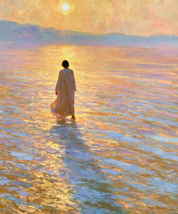 Jésus dans le désert — La Silhouette sur la mosaïque d’or et d’azur