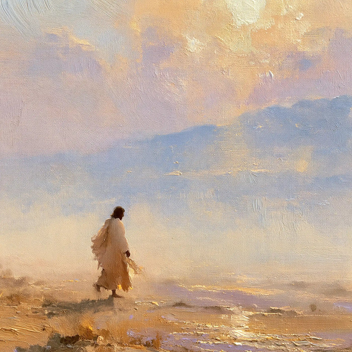 Jésus dans le désert — Le Voyageur dans l’aube de pastel