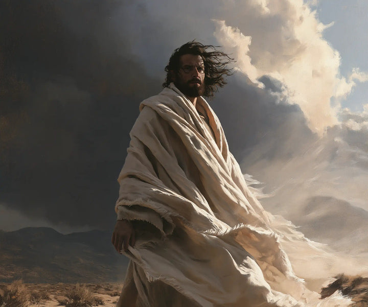 Jésus dans le désert — La Robe blanche au-devant de l’orage