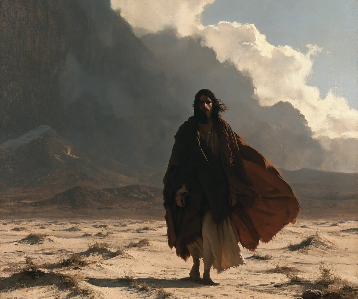Jésus dans le désert — Le Manteau de terre sous les nuées profondes