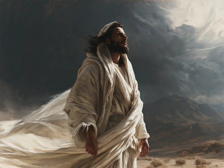 Jésus dans le désert — Le Regard au-delà des rafales