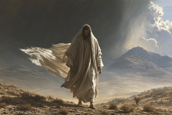 Jésus dans le désert — Le Voile clair dans le vent des cimes
