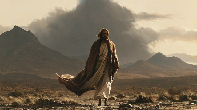Jésus dans le désert — L’Élan solitaire sous le nuage de cendre