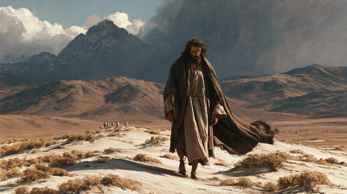 Jésus dans le désert — Le Voyageur sur la crête de sable