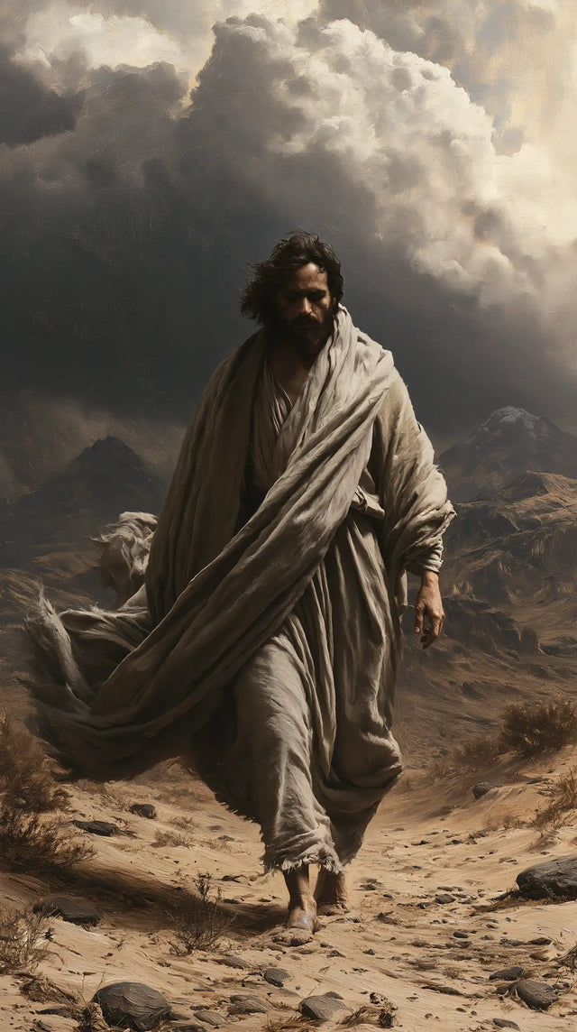 Jésus dans le désert — La Traversée des pierres blondes