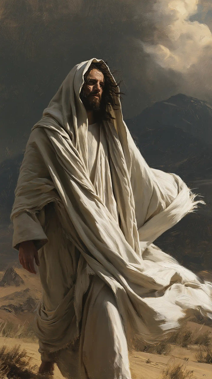 Jésus dans le désert — Le Refuge des plis blancs