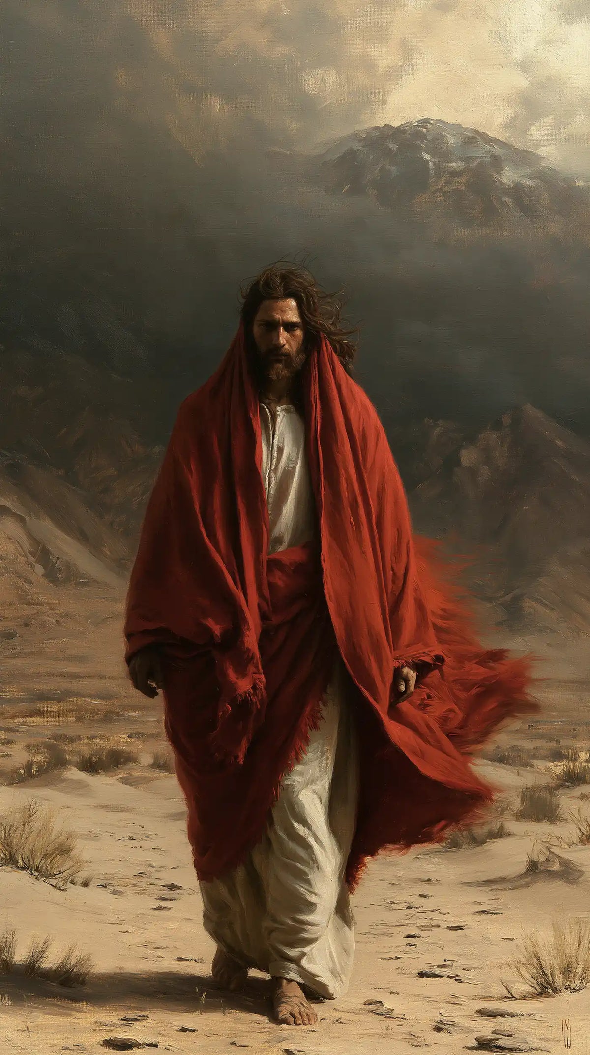 Jésus dans le désert — Le Manteau rouge des solitudes
