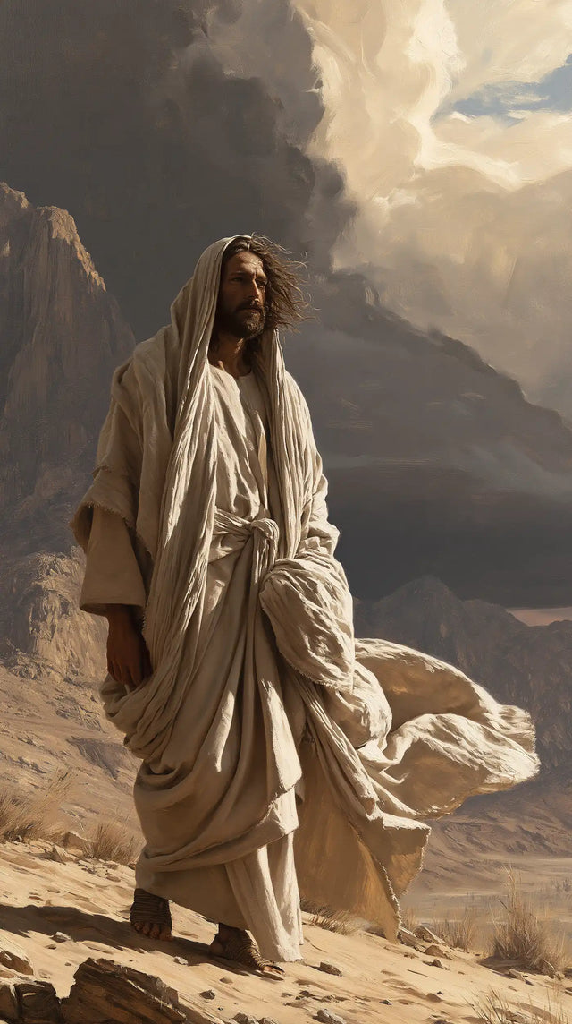 Jésus dans le désert — Le Nœud de lumière et de poussière