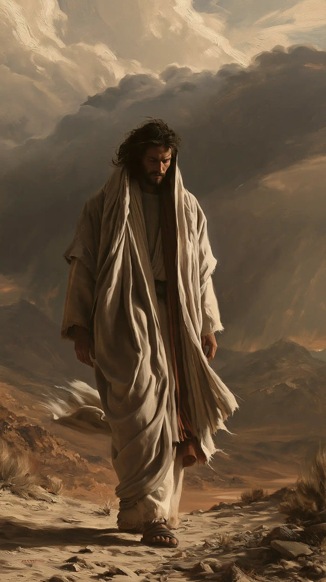Jésus dans le désert — Le Recueillement des terres brunes
