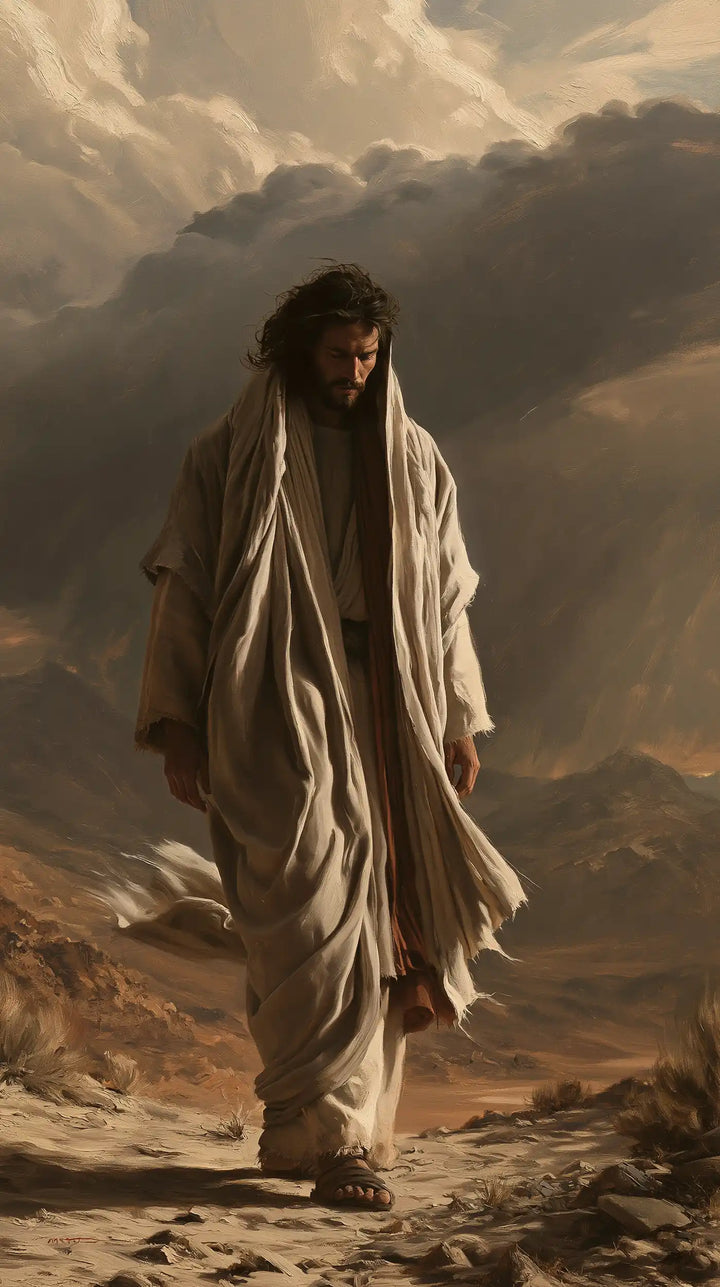 Jésus dans le désert — Le Recueillement des terres brunes