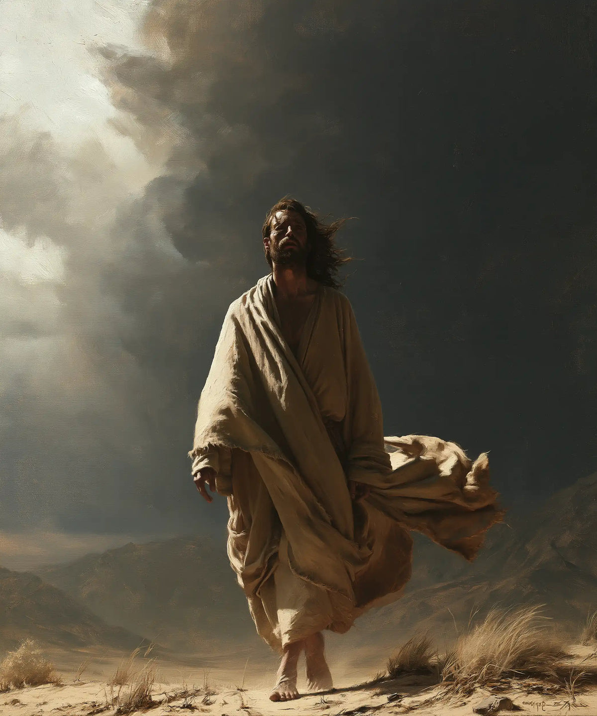 Jésus dans le désert — L’Appel de la brèche lumineuse