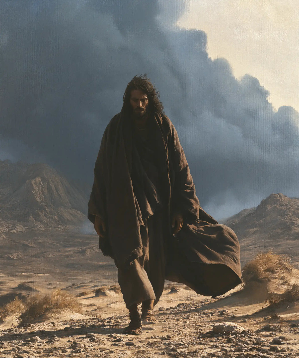 Jésus dans le désert — Le Pas obscur sur la terre éclairée