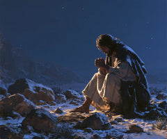 Jésus dans le désert — Le Pied nu dans la clarté nocturne