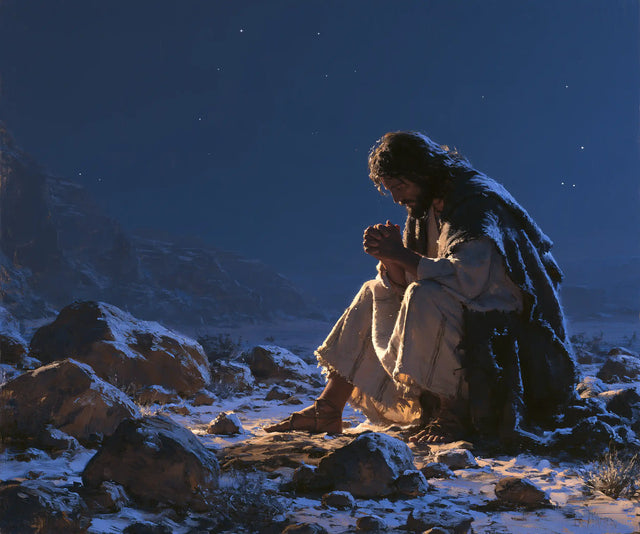 Jésus dans le désert — Le Pied nu dans la clarté nocturne