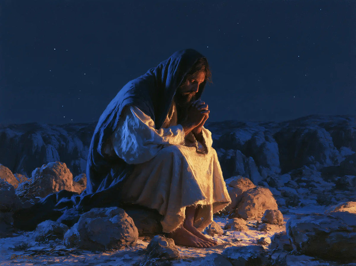 Jésus dans le désert — Le Recueillement dans le cercle d’or