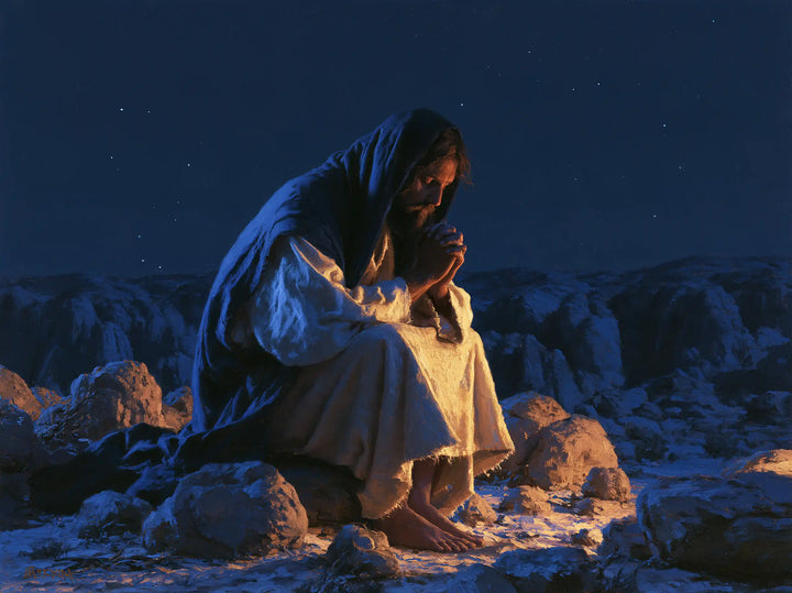 Jésus dans le désert — Le Recueillement dans le cercle d’or