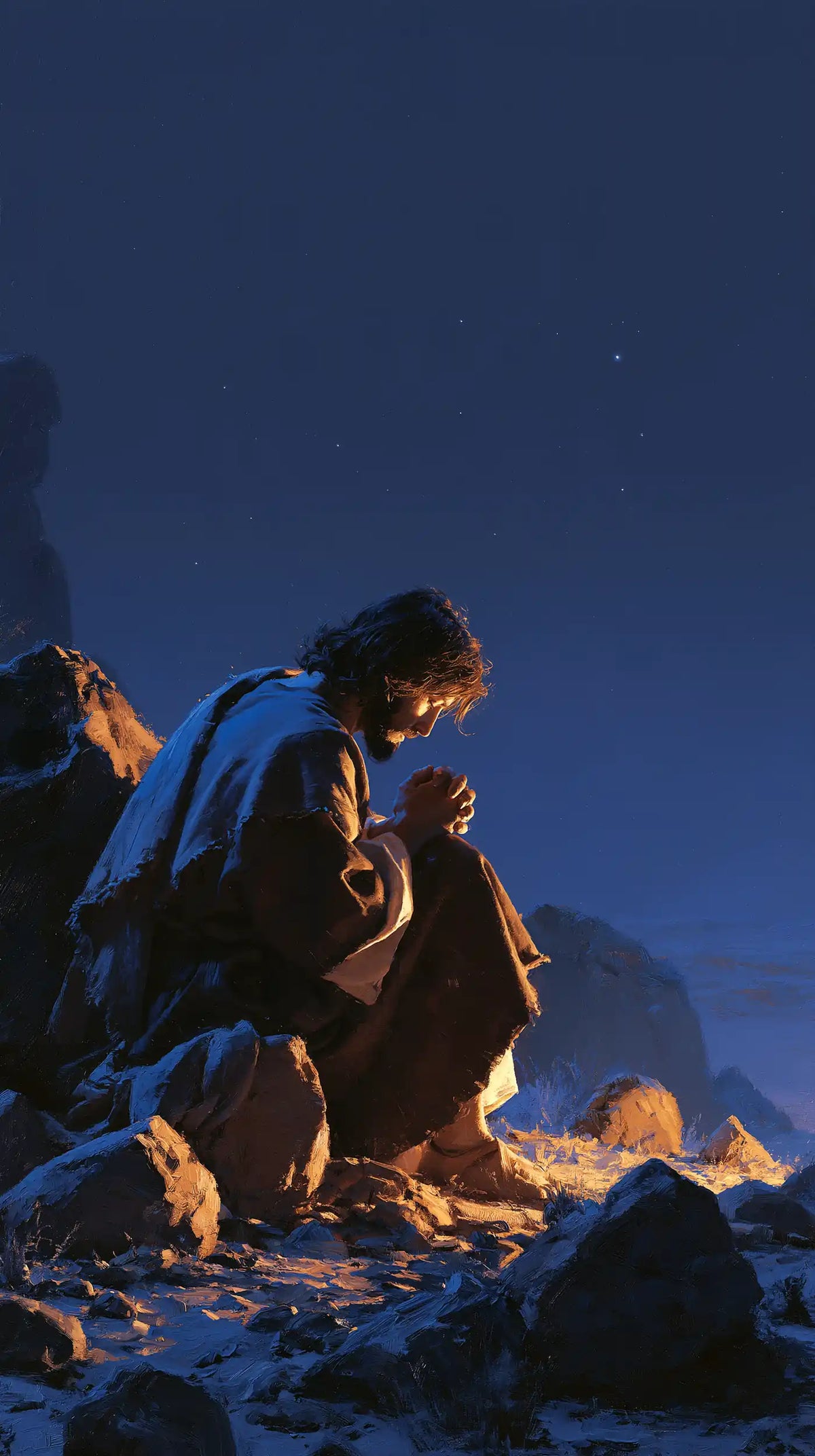 Jésus dans le désert — La Petite Lumière au pied du veilleur