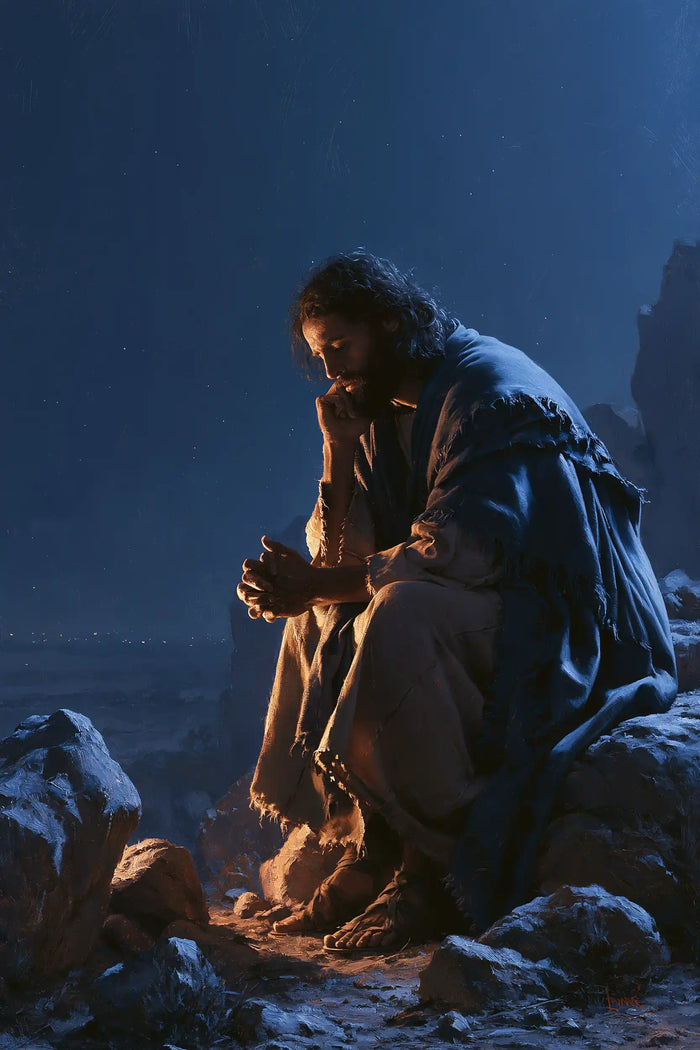 Jésus dans le désert — La Veille dans le souffle d’azur