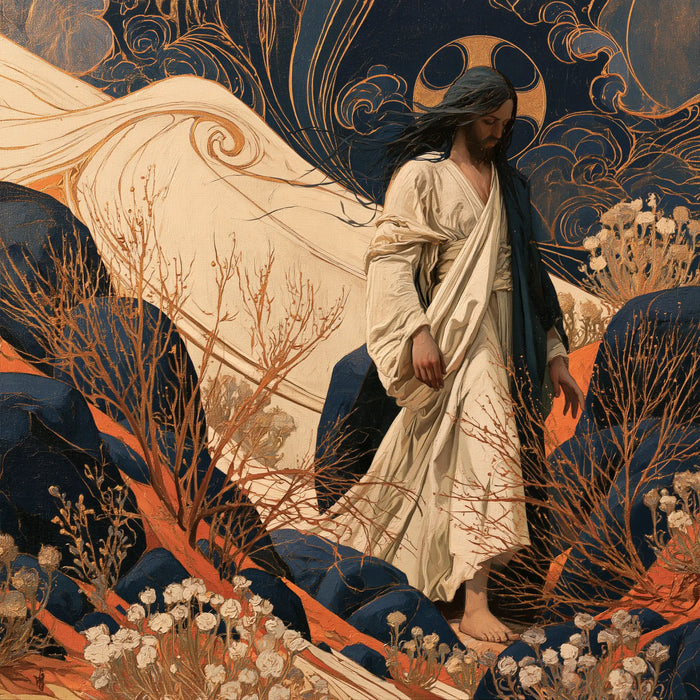 Jésus dans le désert — La Marche dans les branches de feu