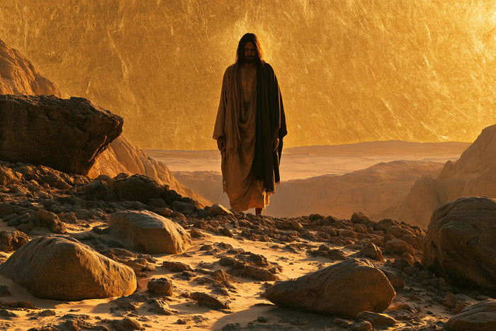 Jésus dans le désert — La Figure sombre au sommet du passage