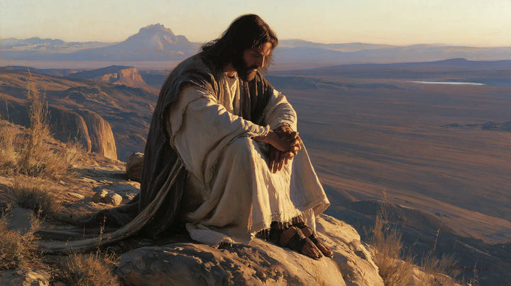 Jésus dans le désert — Le Repos dans la lumière des falaises