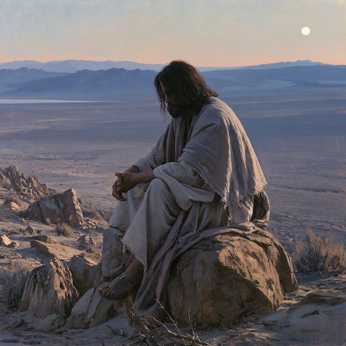 Jésus dans le désert — Le Silence sous la lune des plateaux