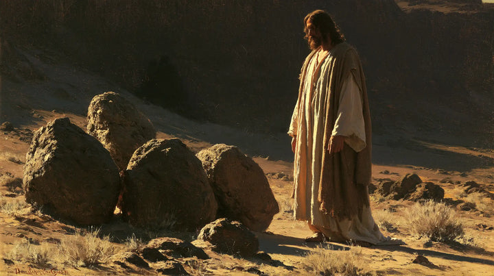 Jésus dans le désert — Le Regard sur les pierres réunies