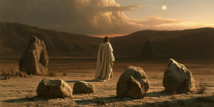 Jésus dans le désert — La Petite Figure dans le cercle des rocs