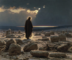 Jésus dans le désert — Le Fil d’or derrière le manteau d’ombre
