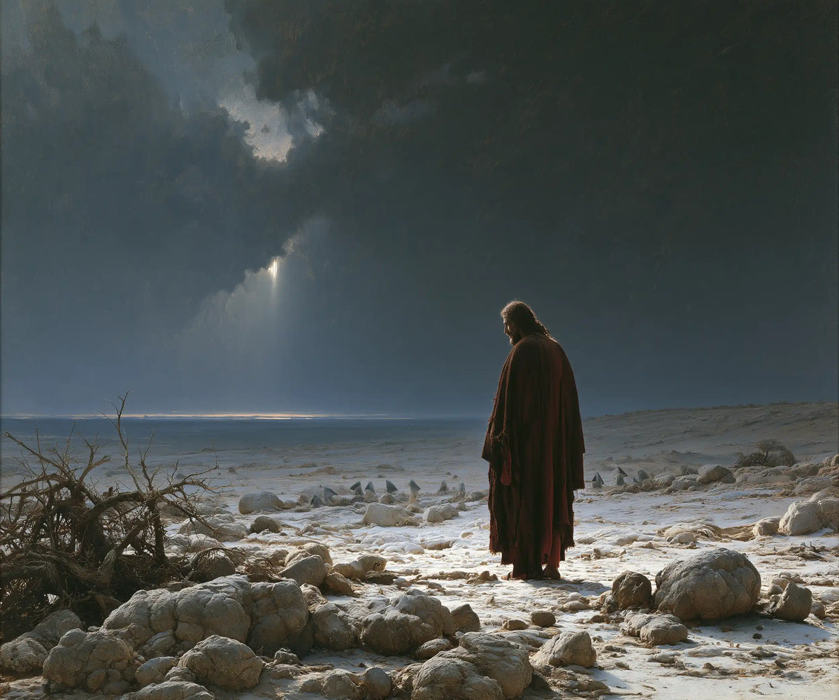 Jésus dans le désert — Le Rayon solitaire sur la terre pâle