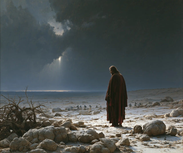 Jésus dans le désert — Le Rayon solitaire sur la terre pâle