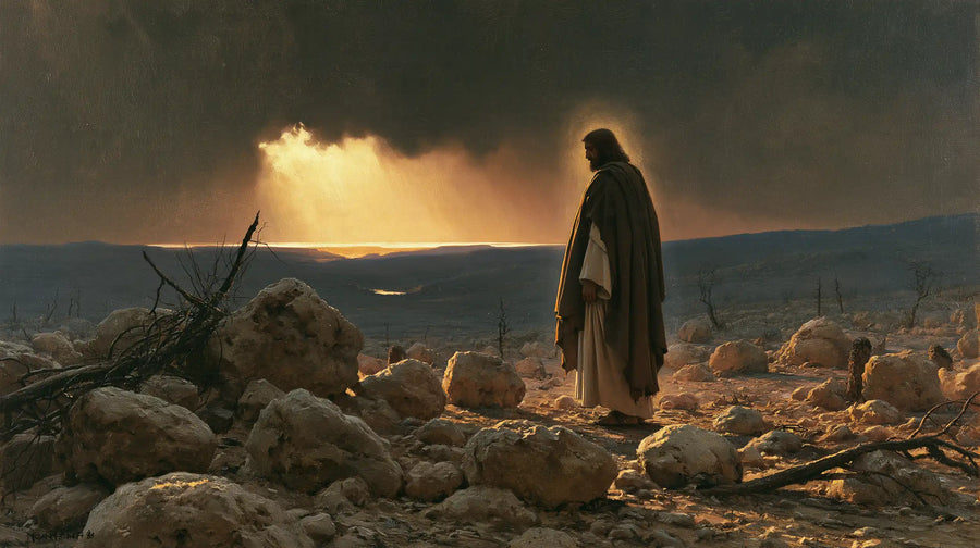 Jesus in the Desert - Symbolist · Landscape n° 20