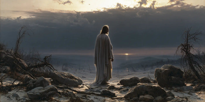 Jésus dans le désert — Une Étincelle au bout du désert bleu