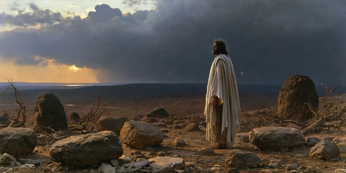 Jésus dans le désert — Le Lin pâle entre les pierres levées