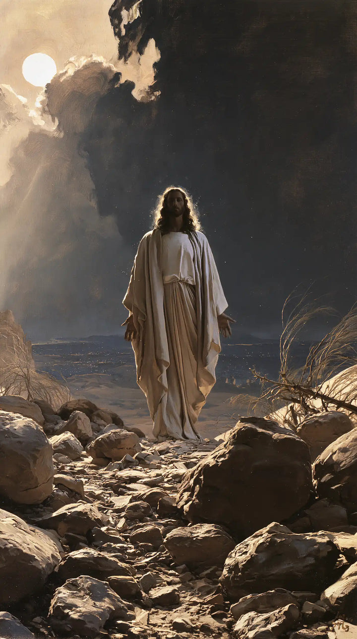 Jésus dans le désert — Le Passage étroit sous l’astre voilé