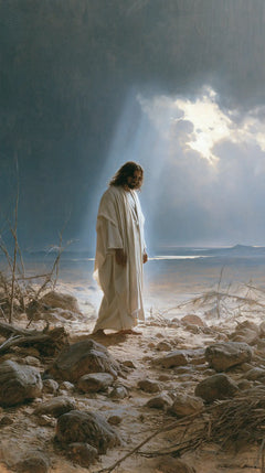 Jésus dans le désert — Le Recueillement sous la trouée bleue