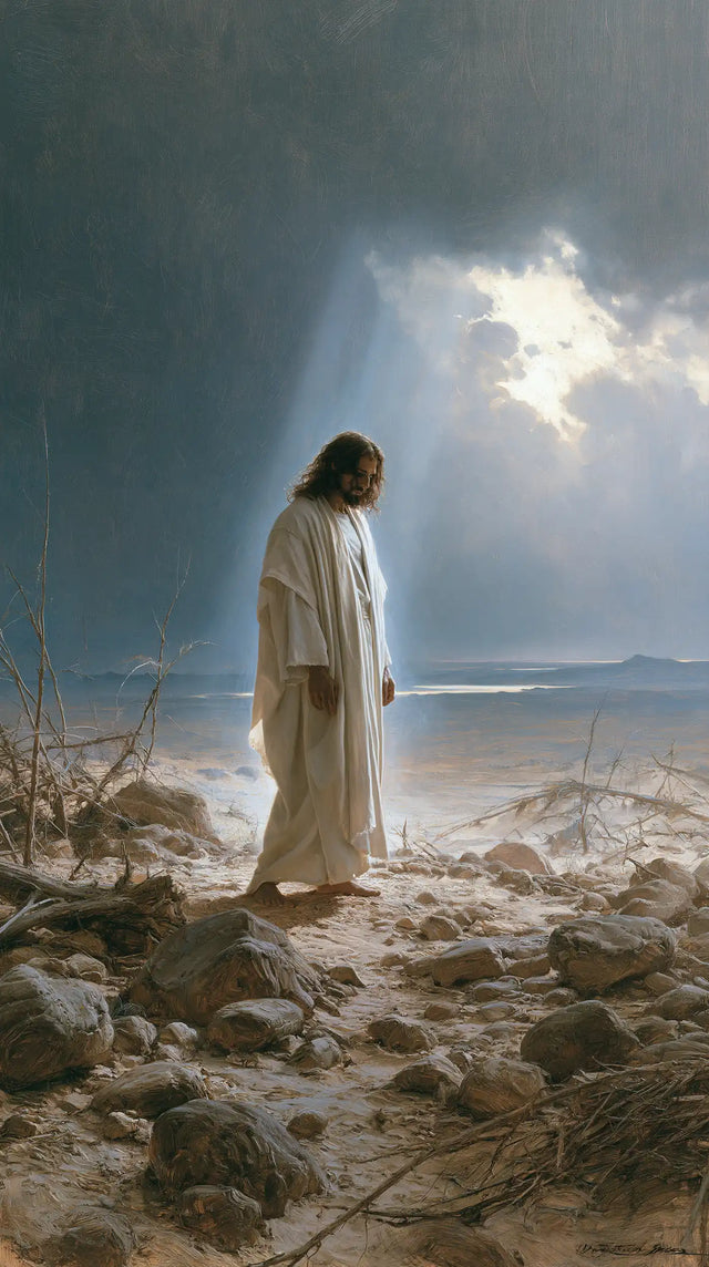 Jésus dans le désert — Le Recueillement sous la trouée bleue