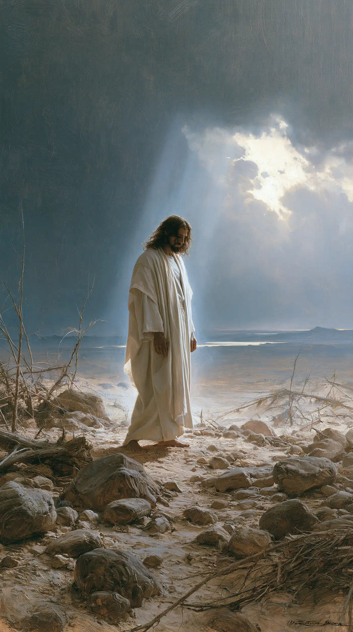 Jésus dans le désert — Le Recueillement sous la trouée bleue
