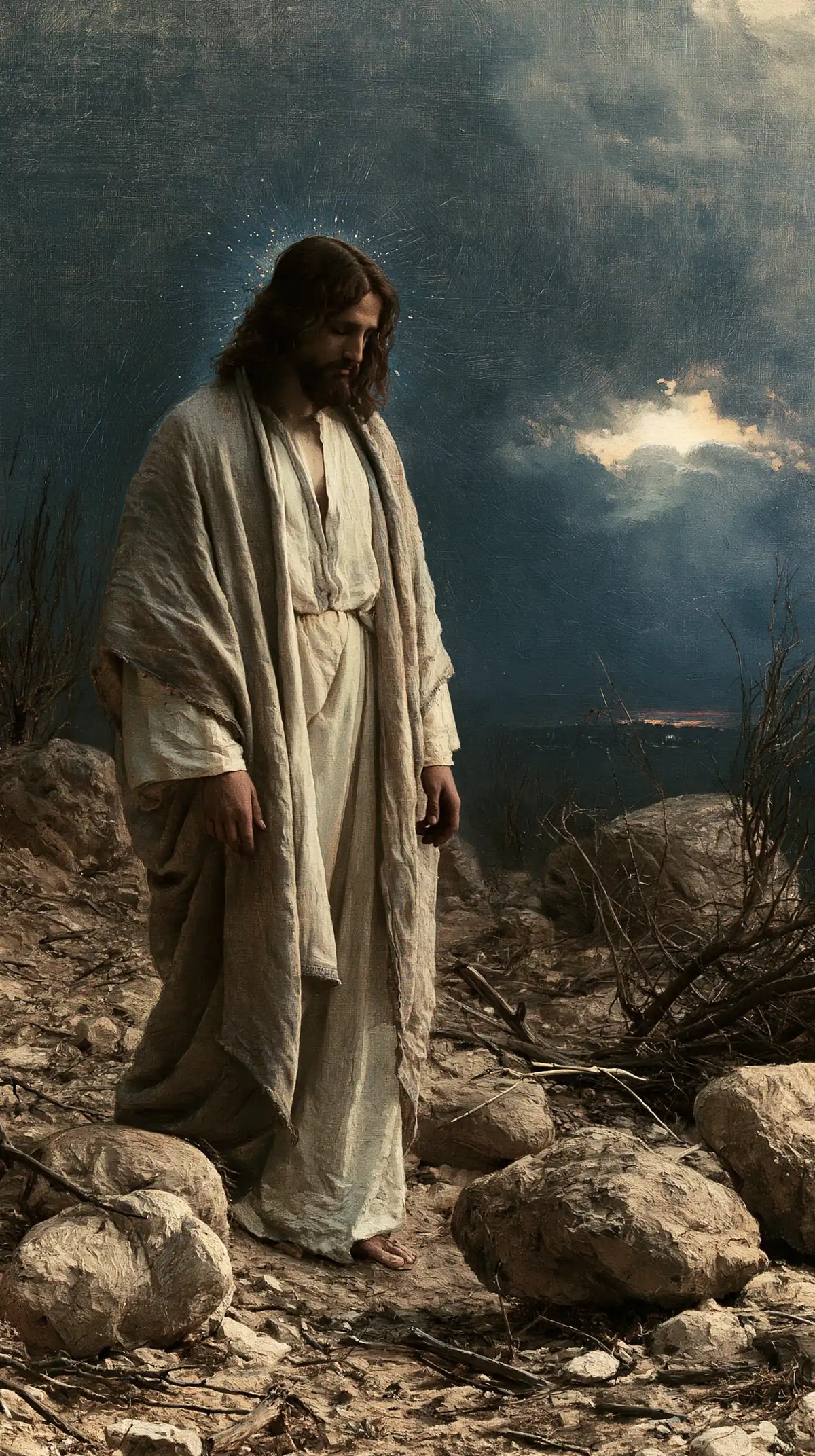 Jésus dans le désert — Le Silence noué à la taille
