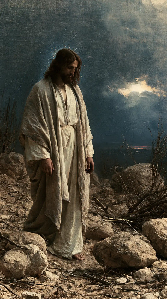 Jésus dans le désert — Le Silence noué à la taille