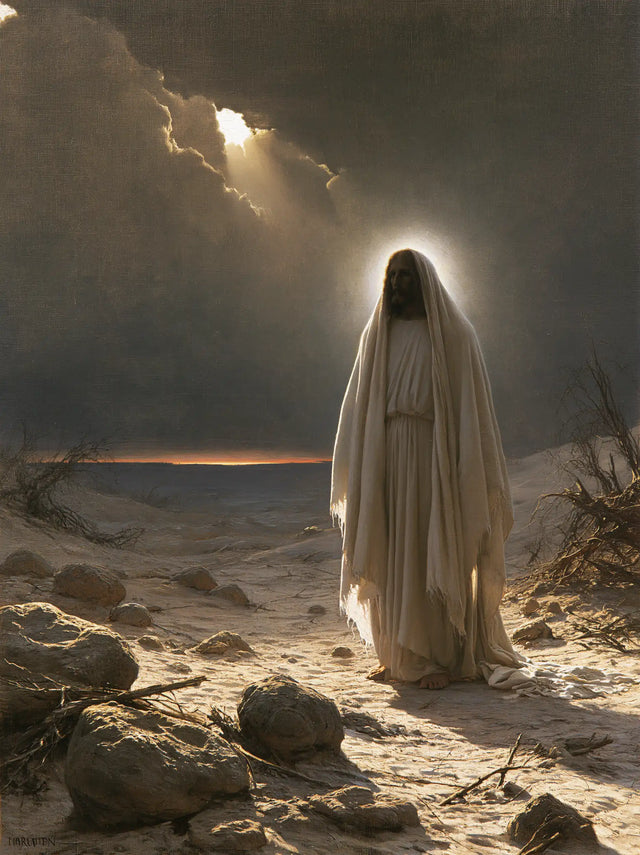 Jésus dans le désert — Le Voile de silence au milieu des pierres
